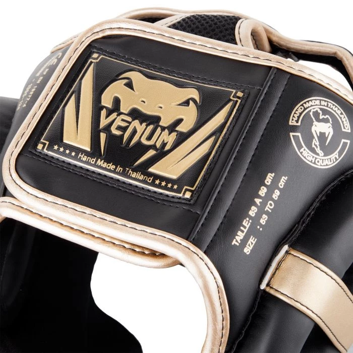 CITY FIGHT SHOP VENUM ELITE HEADGEAR -BLK/GLD 6 CITY FIGHT SHOP VENUM ELITE HEADGEAR -BLK/GLD