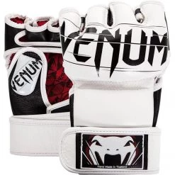 CITY FIGHT SHOP VENUM UNDISPUTED 2.0 MMA GLOVES NAPA LEATHER -WHT/BLK