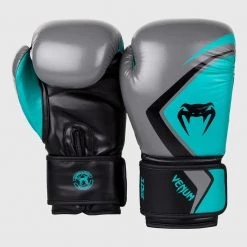 CITY FIGHT SHOP VENUM BOXING GLOVES CONTENDER 2.0 - Black/Grey/Turquoise
