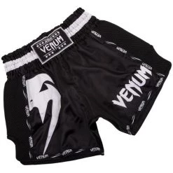 FIGHT/TRAINING SHORTS VENUM GIANT MUAY THAI SHORTS - BLACK/WHITE