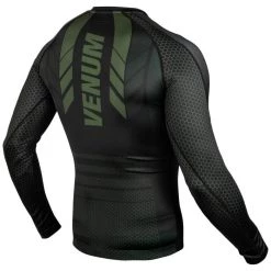 Cityfightshop VENUM TECHNICAL 2.0 RASHGUARD - LONG SLEEVES - BLACK/KHAKI RASHGUARDS & SPATS