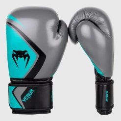 CITY FIGHT SHOP VENUM BOXING GLOVES CONTENDER 2.0 - Black/Grey/Turquoise