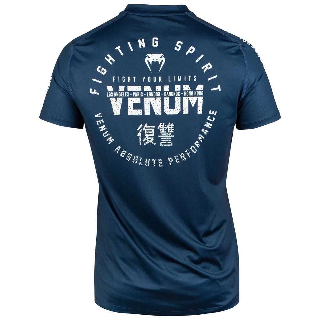 CITY FIGHT SHOP VENUM SIGNATURE DRY TECH T-SHIRT - NAVY BLUE/WHITE 4 CITY FIGHT SHOP VENUM SIGNATURE DRY TECH T-SHIRT - NAVY BLUE/WHITE