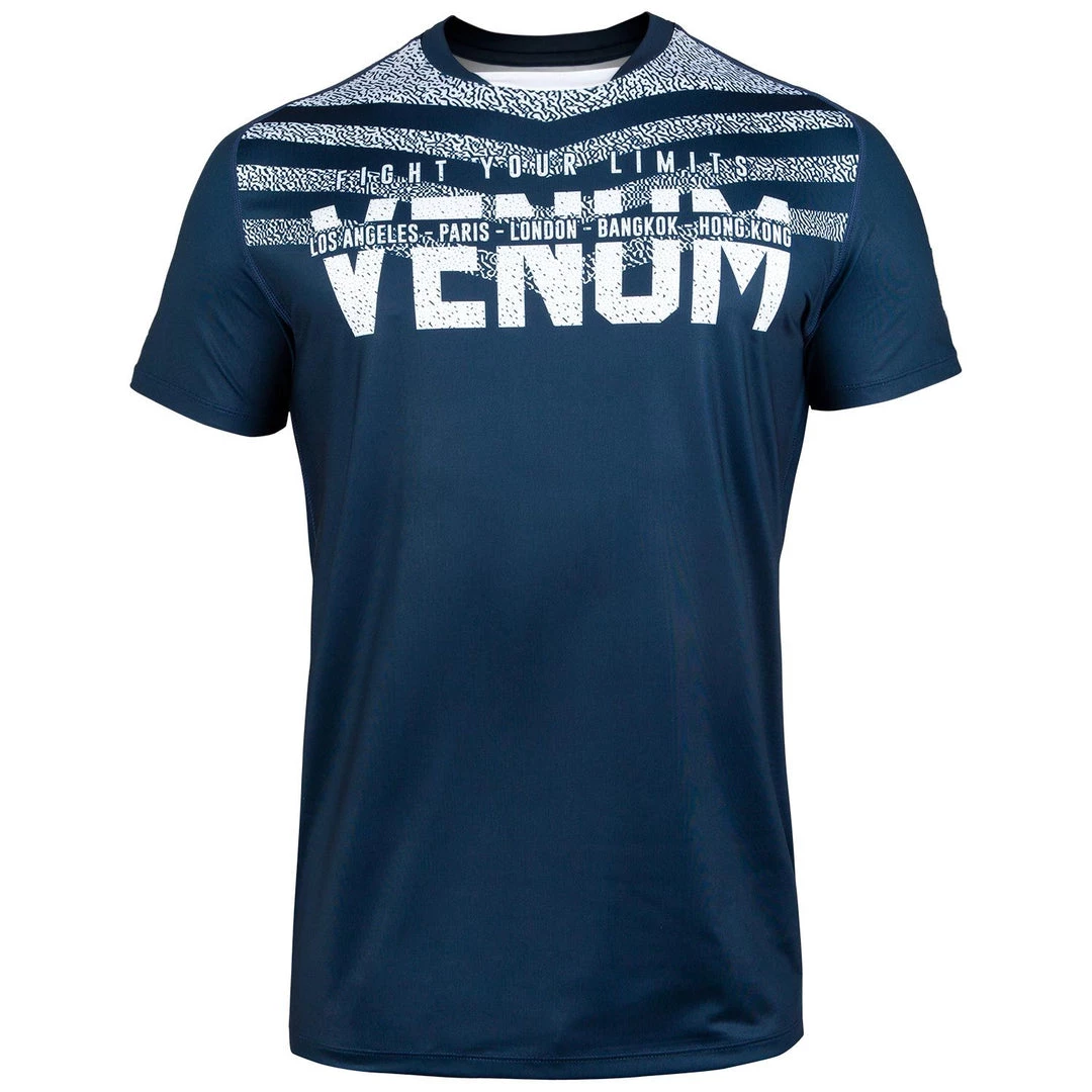 CITY FIGHT SHOP VENUM SIGNATURE DRY TECH T-SHIRT - NAVY BLUE/WHITE 3 CITY FIGHT SHOP VENUM SIGNATURE DRY TECH T-SHIRT - NAVY BLUE/WHITE