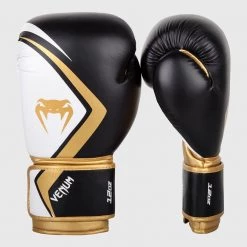 CITY FIGHT SHOP VENUM BOXING GLOVES CONTENDER 2.0 - Black/White-Gold