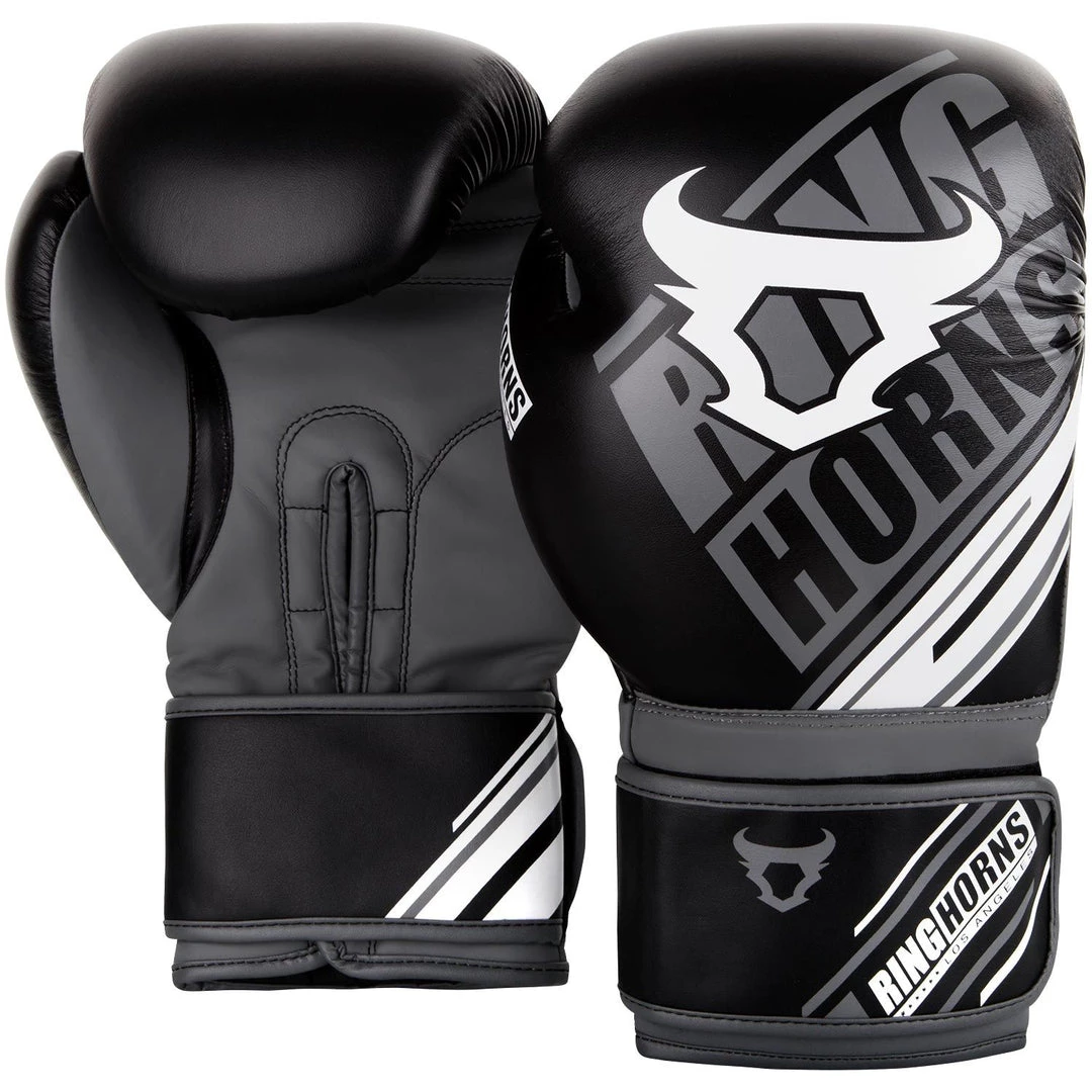 CITY FIGHT SHOP RINGHORNS BOXING GLOVES RINGHORNS NITRO BOXING GLOVES - Black/Grey 4 CITY FIGHT SHOP RINGHORNS BOXING GLOVES RINGHORNS NITRO BOXING GLOVES - Black/Grey