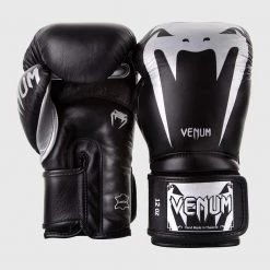 CITY FIGHT SHOP VENUM GIANT 3.0 BOXING GLOVES - NAPPA LEATHER - Black/Silver