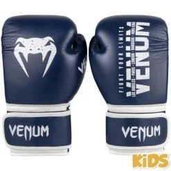 City Fight Shop VENUM SIGNATURE KIDS BOXING GLOVES - NAVY BLUE