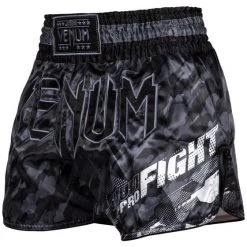 VENUM TECMO MUAY THAI SHORTS - DARK GREY