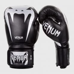 CITY FIGHT SHOP VENUM GIANT 3.0 BOXING GLOVES - NAPPA LEATHER - Black/Silver