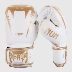 CITY FIGHT SHOP VENUM GIANT 3.0 BOXING GLOVES - NAPPA LEATHER - White/Gold