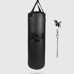 CITY FIGHT SHOP VENUM ORIGINS PUNCHING BAG - BLACK/BLACK (CEILING MOUNT INCLUDED)