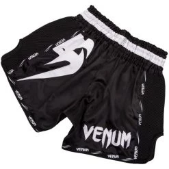 FIGHT/TRAINING SHORTS VENUM GIANT MUAY THAI SHORTS - BLACK/WHITE