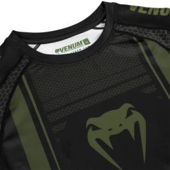 Cityfightshop VENUM TECHNICAL 2.0 RASHGUARD - LONG SLEEVES - BLACK/KHAKI RASHGUARDS & SPATS