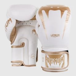 CITY FIGHT SHOP VENUM GIANT 3.0 BOXING GLOVES - NAPPA LEATHER - White/Gold