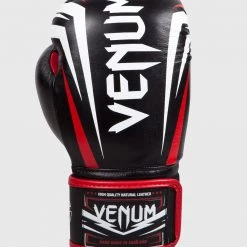 CITY FIGHT SHOP VENUM BOXING GLOVES VENUM SHARP BOXING GLOVES - NAPPA LEATHER - Black/Ice/Red