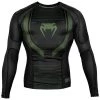 Cityfightshop VENUM TECHNICAL 2.0 RASHGUARD - LONG SLEEVES - BLACK/KHAKI RASHGUARDS & SPATS