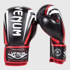 CITY FIGHT SHOP VENUM BOXING GLOVES VENUM SHARP BOXING GLOVES - NAPPA LEATHER - Black/Ice/Red