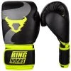 CITY FIGHT SHOP RINGHORNS CHARGER BOXING GLOVES - Black/Neon Yellow RINGHORNS BOXING GLOVES