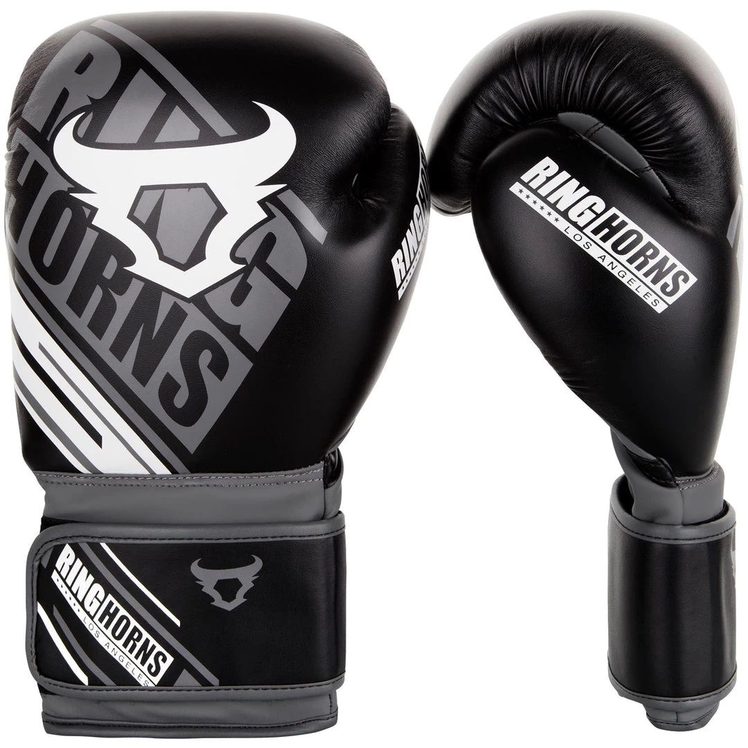 CITY FIGHT SHOP RINGHORNS BOXING GLOVES RINGHORNS NITRO BOXING GLOVES - Black/Grey 3 CITY FIGHT SHOP RINGHORNS BOXING GLOVES RINGHORNS NITRO BOXING GLOVES - Black/Grey