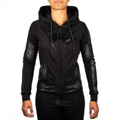 CITY FIGHT SHOP VENUM CAMOLINE 2.0 HOODIE - BLACK/BLACK- FOR WOMEN