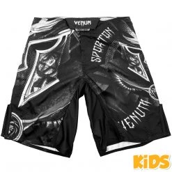CITY FIGHT SHOP VENUM GLADIATOR KIDS FIGHT SHORTS - BLACK/WHITE
