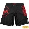 CITY FIGHT SHOP Venum Signature Kids Fightshorts - Black/Red. 2 CITY FIGHT SHOP Venum Signature Kids Fightshorts - Black/Red.