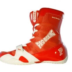 CITY FIGHT SHOP Pro Boxing Hyper Flex Boxing Shoes-red/wht