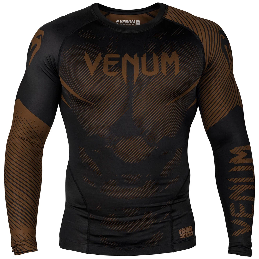 CITY FIGHT SHOP Venum NoGi 2.0 Rashguard - Long Sleeves - Blk/brw RASHGUARDS & SPATS 3 CITY FIGHT SHOP Venum NoGi 2.0 Rashguard - Long Sleeves - Blk/brw RASHGUARDS & SPATS