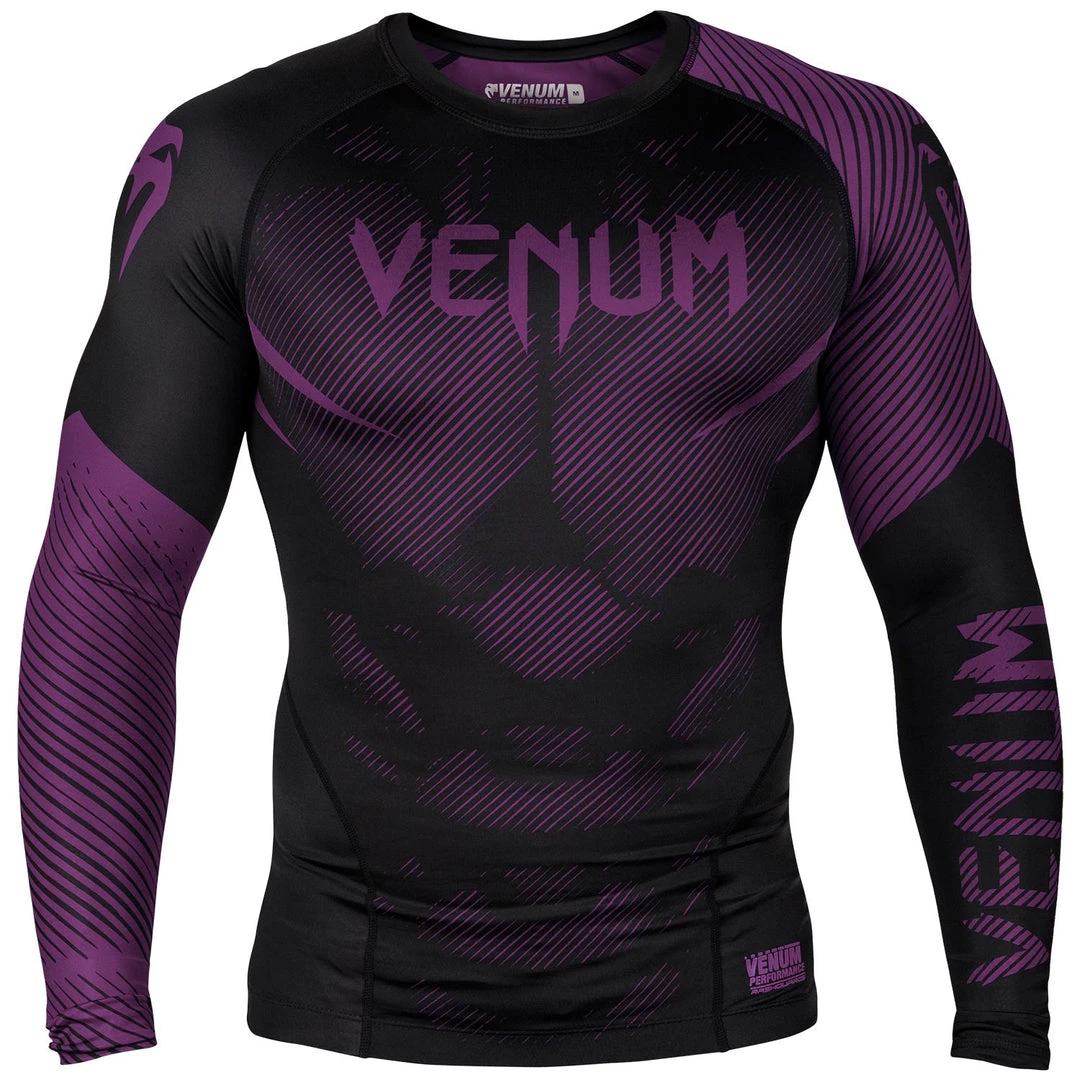 CITY FIGHT SHOP Venum NoGi 2.0 Rashguard - Long Sleeves - Blk/purp RASHGUARDS & SPATS 3 CITY FIGHT SHOP Venum NoGi 2.0 Rashguard - Long Sleeves - Blk/purp RASHGUARDS & SPATS