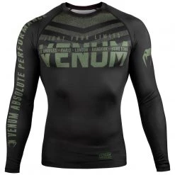 CITY FIGHT SHOP RASHGUARDS & SPATS Venum Signature Rashguard - Long Sleeves - Blk/khaki