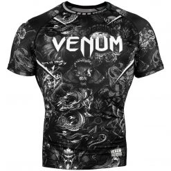 CITY FIGHT SHOP RASHGUARDS & SPATS Venum Art Rashguard - Short Sleeves - Black/White