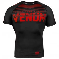CITY FIGHT SHOP RASHGUARDS & SPATS Venum Signature Rashguard - Short Sleeves - Black/red