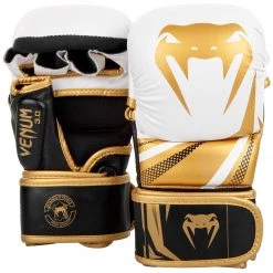 CITY FIGHT SHOP Venum Challenger 3.0 Sparring Gloves - White/Black/Gold MMA GLOVES